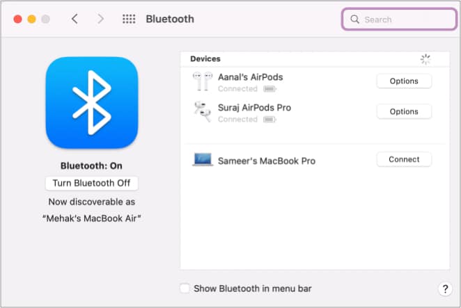 Connect Airpods with Bluetooth connection