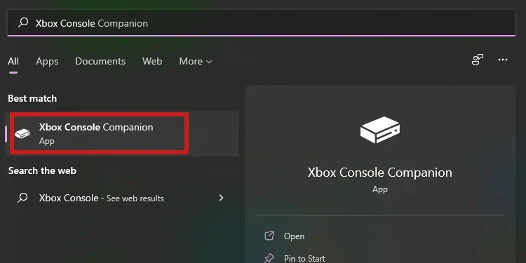 Xbox Console Companion app