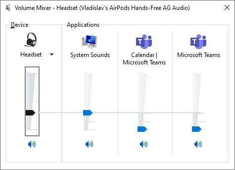Control Airpods Volume through Volume Mixer