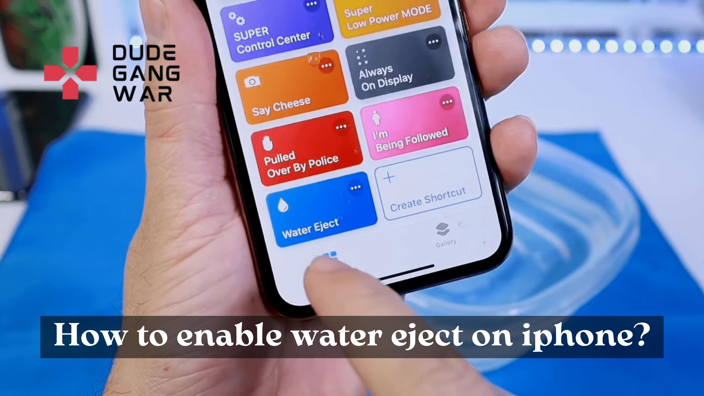 How to enable water eject on iphone?
