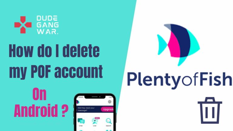 How do I delete my POF account on Android?