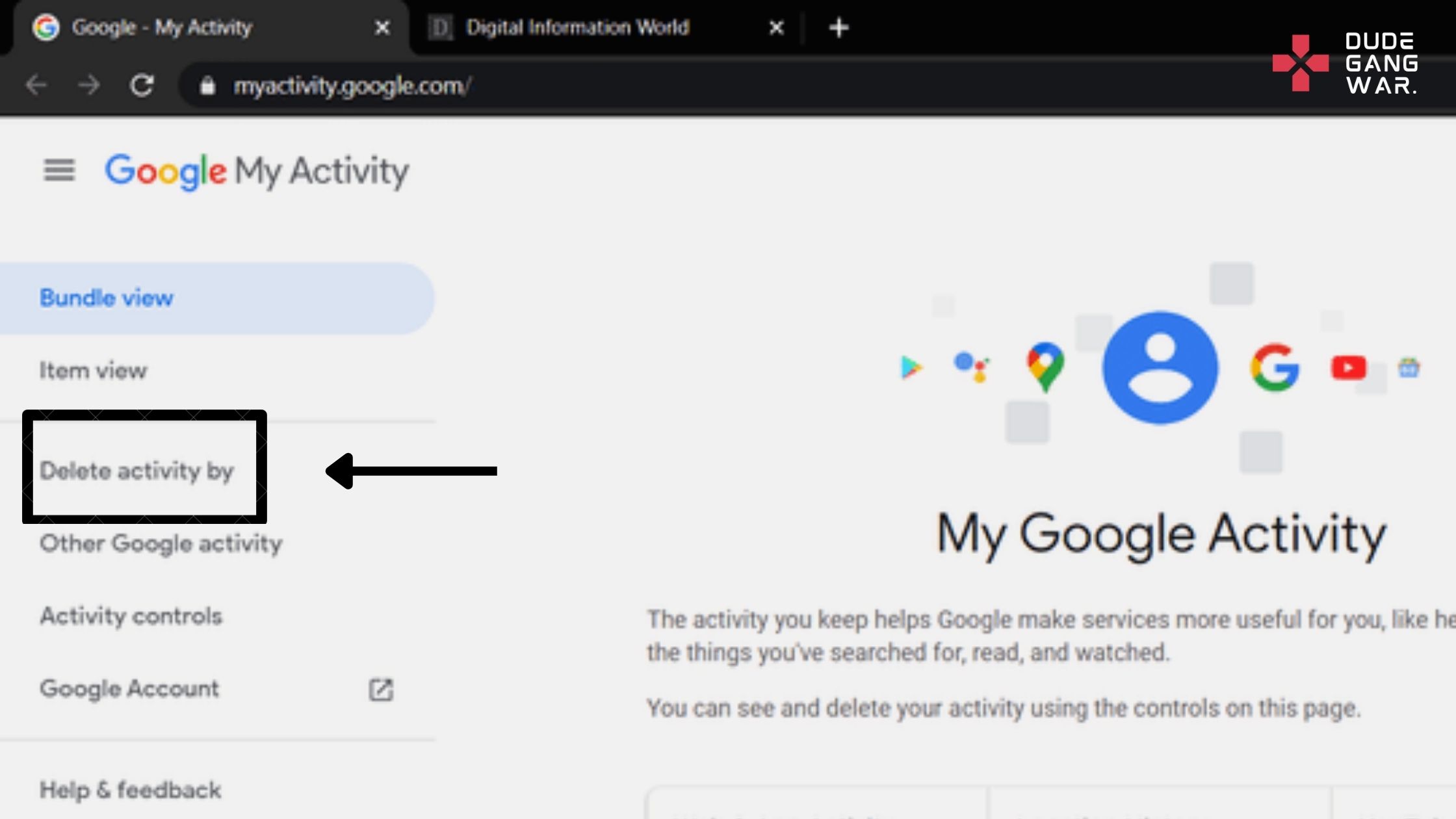 How do I delete all of my Google activity (2)